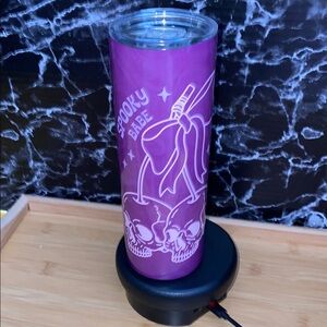 Spooky Babe Purple Skull Tumbler